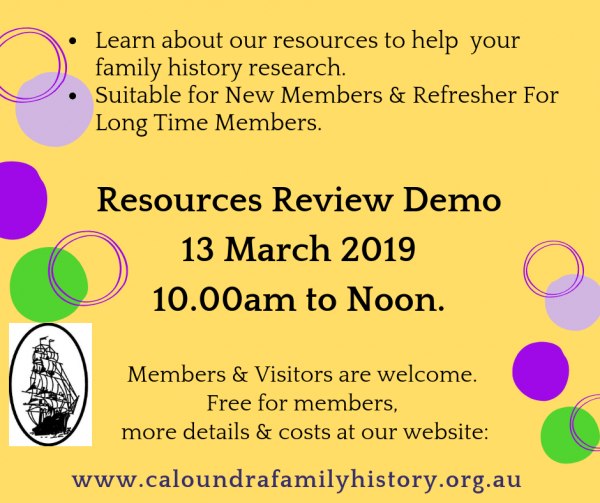 Resources Demo 13 March 2019